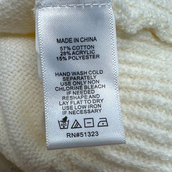 1.STATE Cold Shoulder Turtleneck Sweater in Antique White XS - Picture 9 of 9